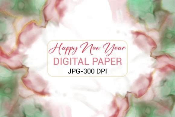 A Versatile Happy New Year Watercolor Digital Paper for Your Creative Projects