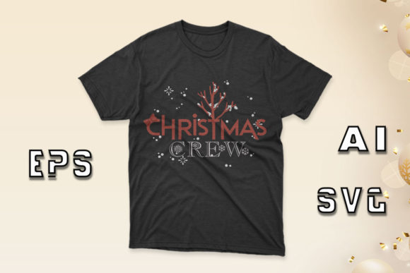 Christmas T-shirt Design 303: A Versatile Vector Asset for Holiday Crafting