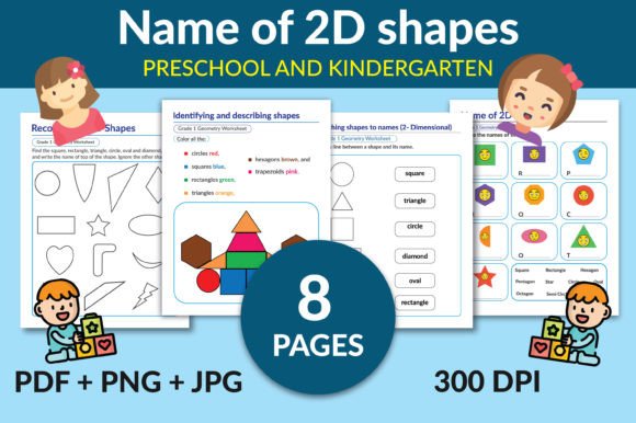 Number of 2D Shapes Book: A Digital Resource for Kids