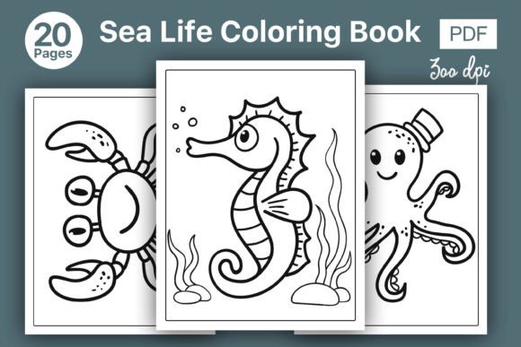 Sea Life Animals Coloring Pages Volume 2: A Practical Evaluation