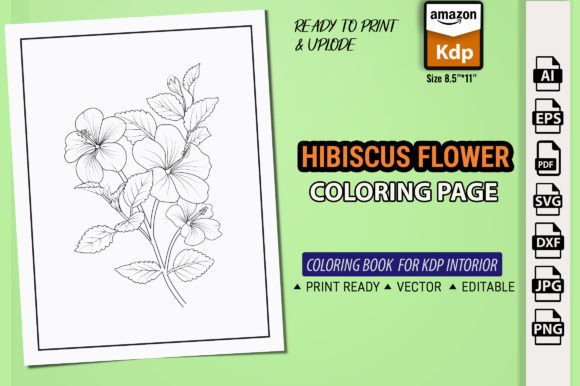 Understanding the Hibiscus Sharon Flower Coloring Page KDP Interior: Formats, Features, and Fit