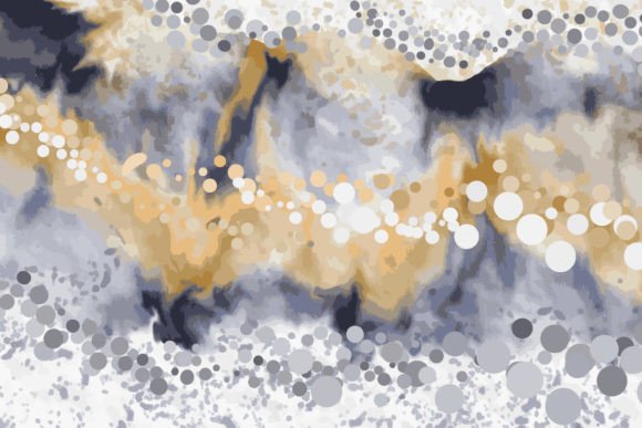 Unlock Creative Potential with Abstract Blue Gold Watercolor Splash