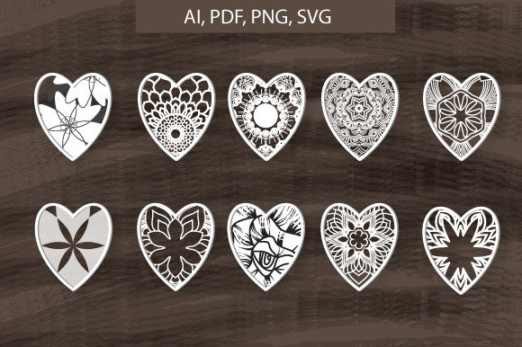 Unlock Creativity: Exploring the Valentine Heart Mandala SVG Bundle 593