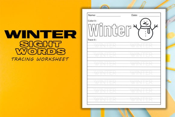 Winter Sight Words Tracing Worksheets V4: A Versatile Educational Resource